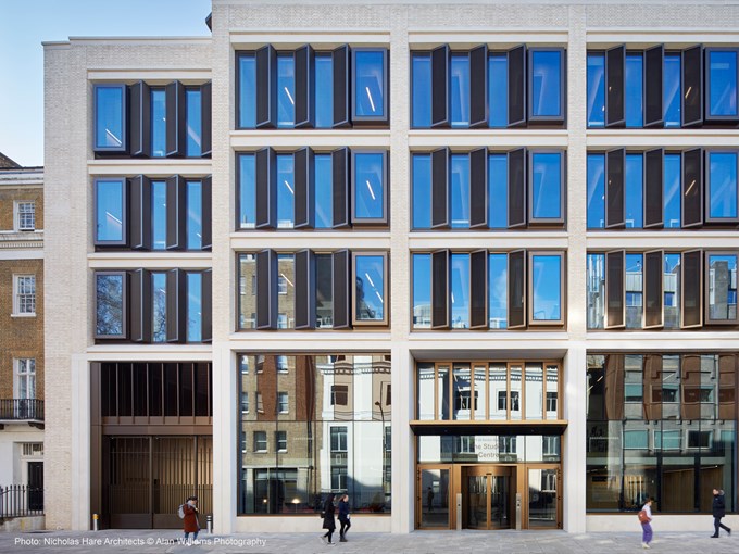 UCL Studentsenter Utvendig fasade