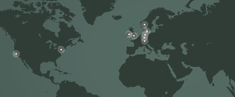 Verdenskart med WindowMaster-kontorer
