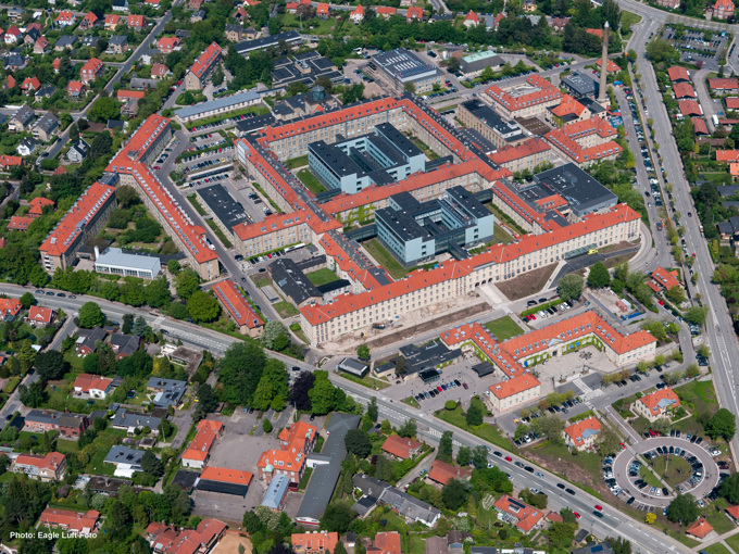 Flyfoto av Gentofte Hospital